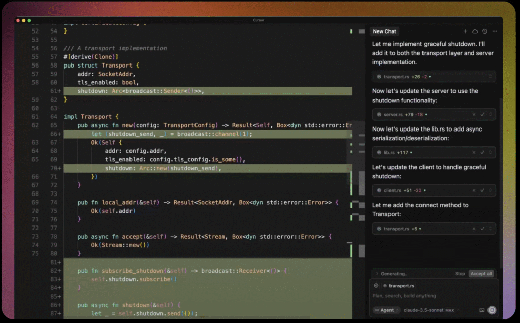 Cursor, screenshot