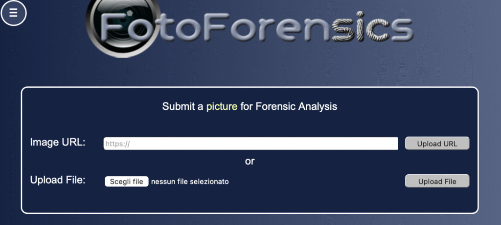 immagini AI - fotoforensic per leggere i meta dati