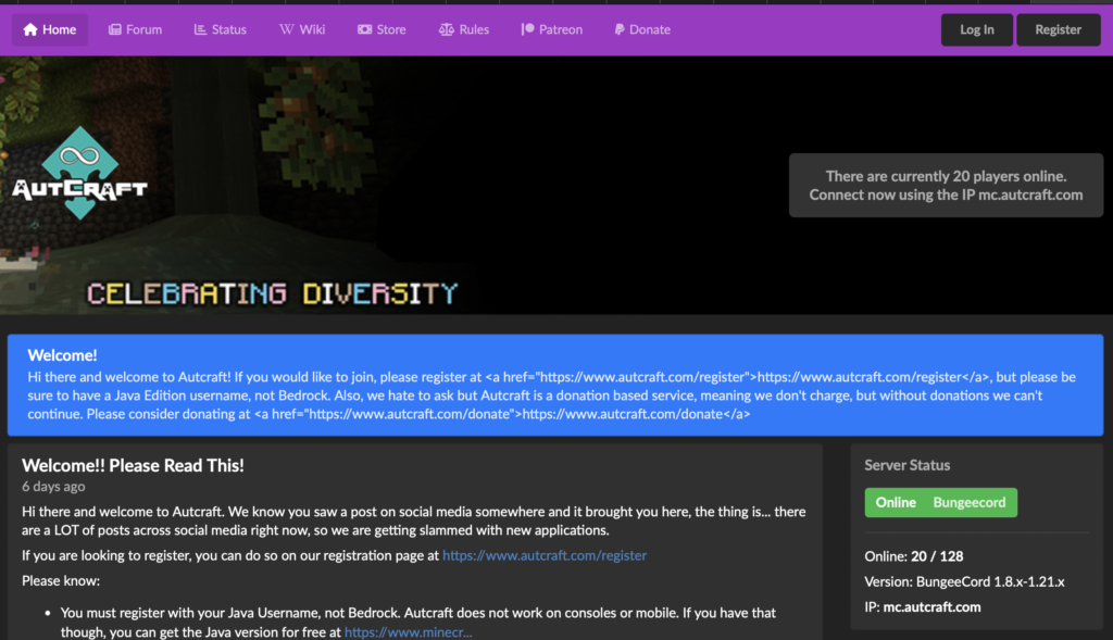 Server Minecraft contro il bullismo
