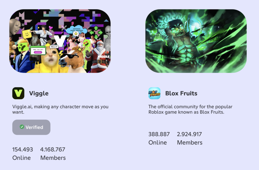 Discord, pagina dei server pubblici